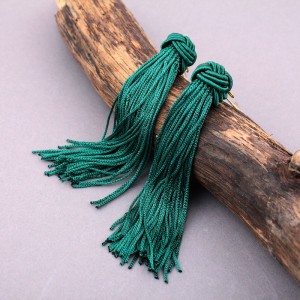 Сережки жіночі пензлика, зелені, С6212