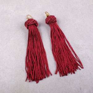 Сережки жіночі пензлика, червоні, С6214