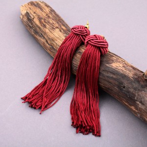 Сережки жіночі пензлика, червоні, С6214
