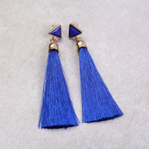 Серьги женские кисточки, синие, С6215
