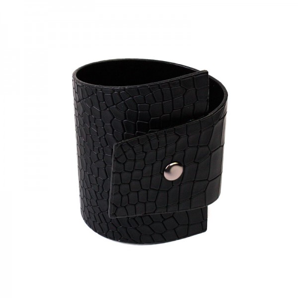 Женский кожаный браслет "YD" черный, С6282