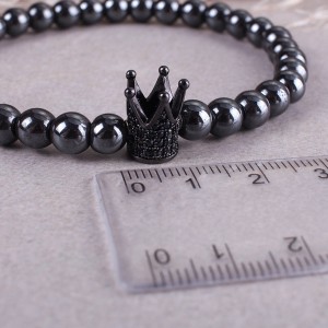 Мужской браслет с натуральным камнем "Корона", С6316