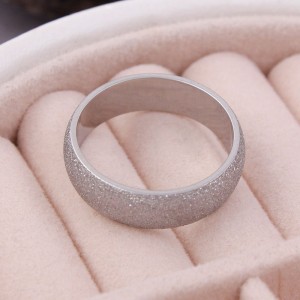 Женское кольцо матовое, серебристое, С6346