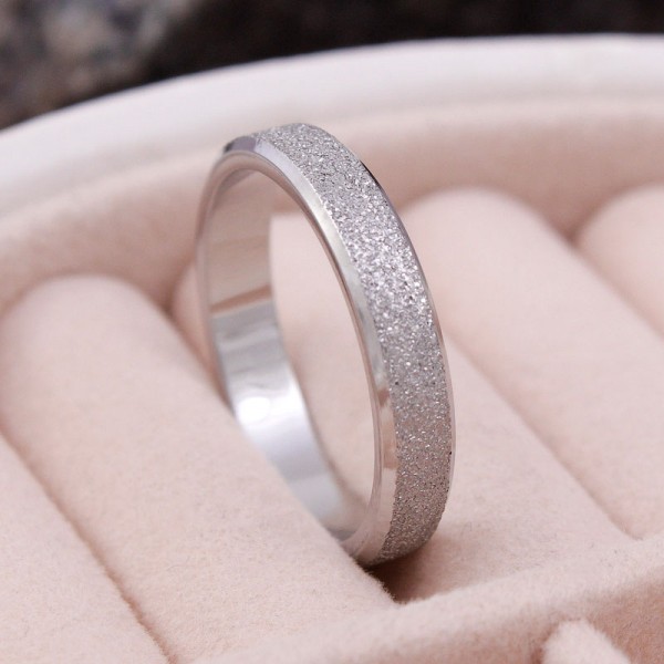 Женское кольцо матовое, серебристое, С6347