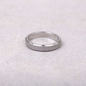 Женское кольцо матовое, серебристое, С6347