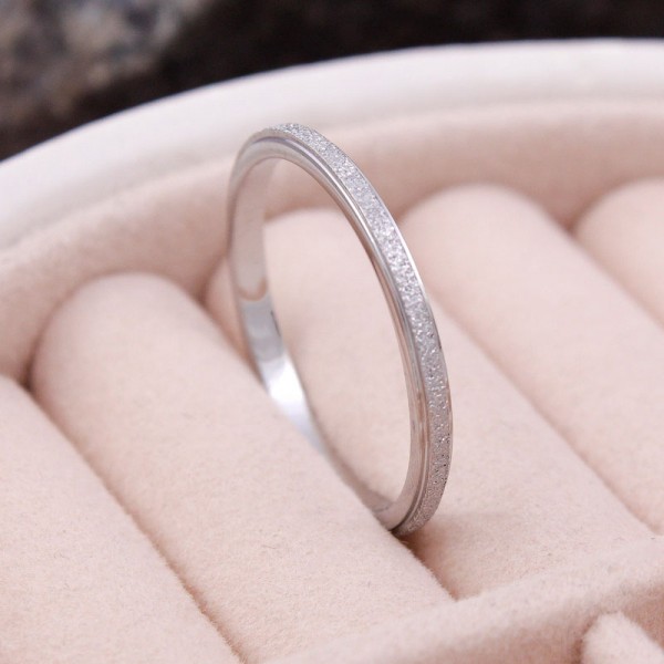 Женское кольцо матовое, серебристое, С6348