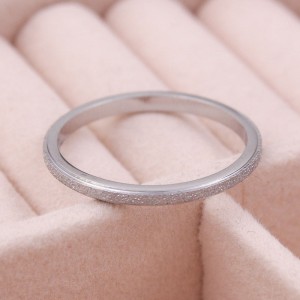 Женское кольцо матовое, серебристое, С6348