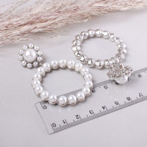 Сережки жіночі "Кільця "з перлами, С6370