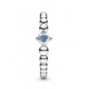 Серебряное кольцо "Голубой камень" , С6546