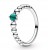 Серебряное кольцо "Зеленый камень" 