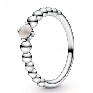 Срібний перстень "Бежевий камінь"