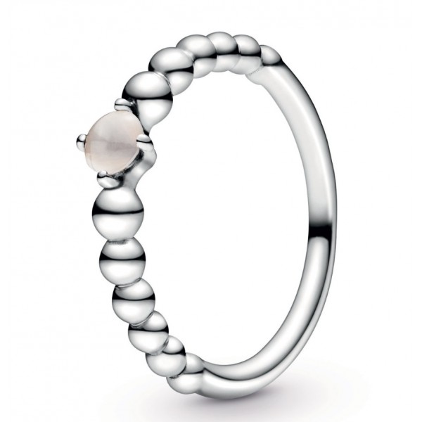 Срібний перстень "Бежевий камінь", С6549