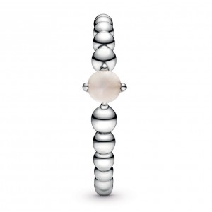 Срібний перстень "Бежевий камінь", С6549