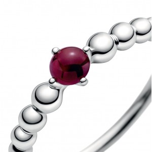 Серебряное кольцо "Красный камень" , С6550