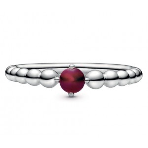 Серебряное кольцо "Красный камень" , С6550