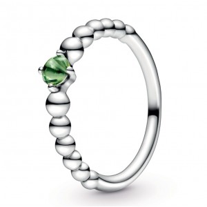Серебряное кольцо "Зеленый камень" , С6551