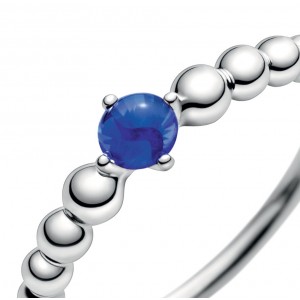 Серебряное кольцо "Синий камень" , С6552