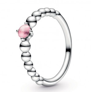Срібний перстень "Рожевий камінь", С6553
