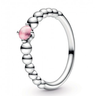 Серебряное кольцо "Розовый камень" 