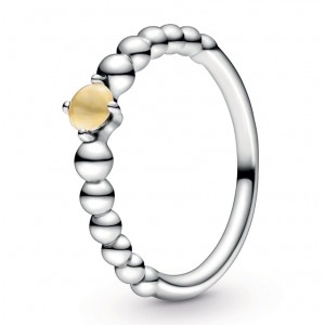 Срібний перстень "Жовтий камінь", С6554
