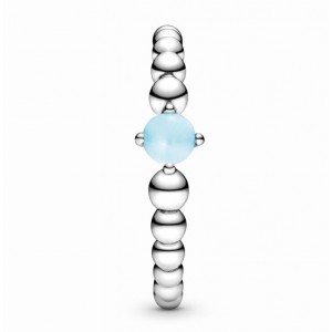 Серебряное кольцо "Голубой камень" , С6555
