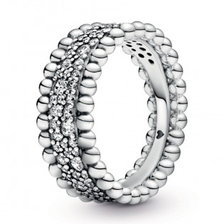Серебряное кольцо "Паве " 