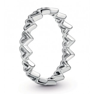 Серебряное кольцо "Сердца" 