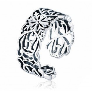 Кольцо из серебра "Винтажные цветы"