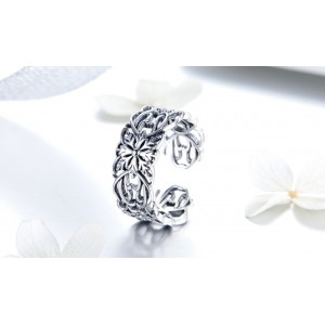 Кольцо из серебра "Винтажные цветы", С7377
