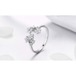 Серебряное кольцо "Сияющее цветение", С6895