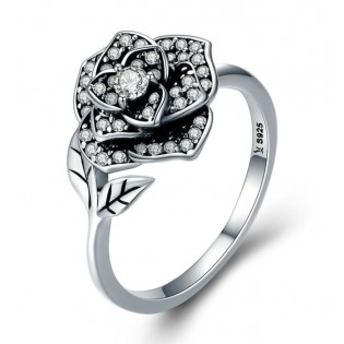 Срібний перстень "Роза"