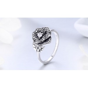 Серебряное кольцо "Роза", С6897