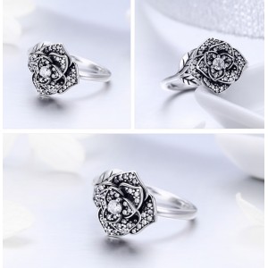 Серебряное кольцо "Роза", С6897