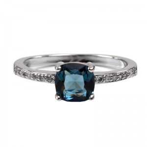 Женское кольцо с камнем, синее, С6929