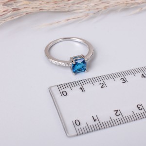 Жіноче кільце з каменем, синє, С6929