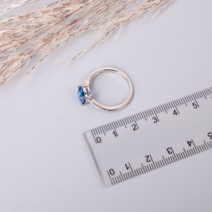 Женское кольцо с камнем, синее, С6929