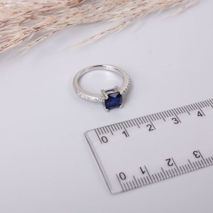 Женское кольцо с камнем, синее, С6930