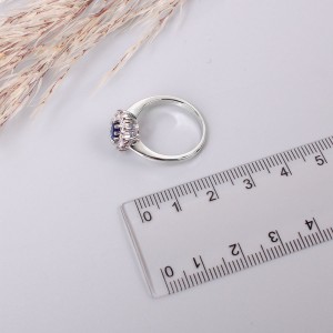Женское кольцо с камнем, синее, С6932