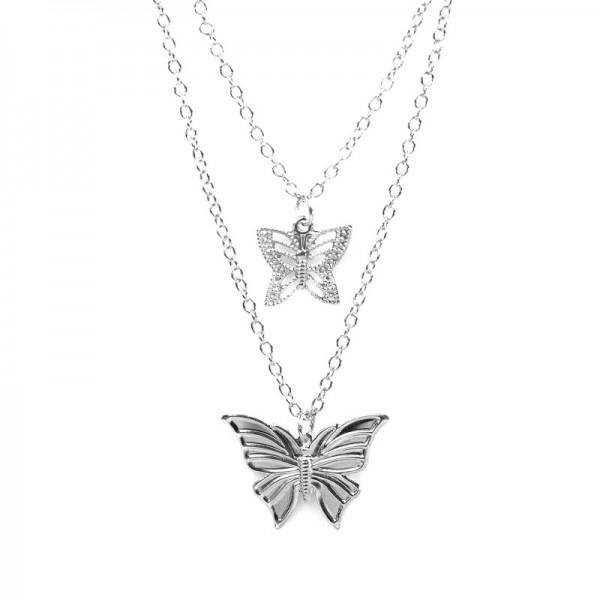 Жіночий кулон "Метелики", С7045