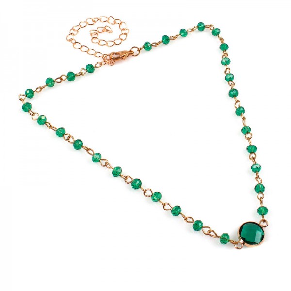 Ожерелье-чокер, зеленый  , С7074