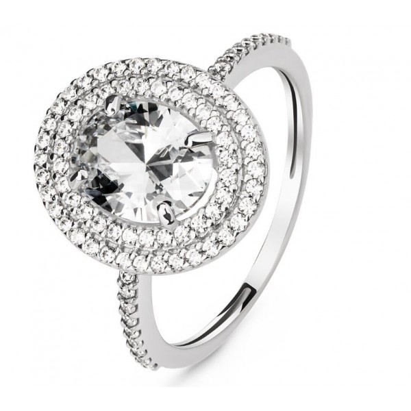 Срібний перстень з цирконієм "Камелія", С7133