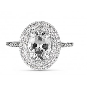 Серебряное кольцо с цирконием "Камелия", С7133