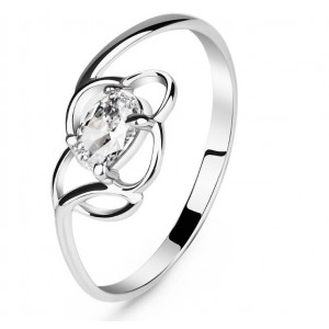 Серебряное кольцо с цирконием "Фиалка", С7134