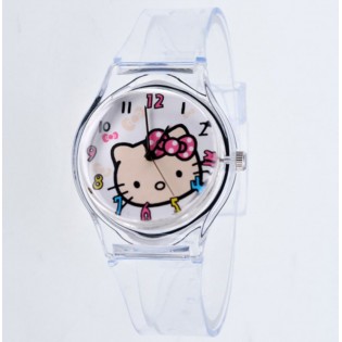 Жіночий годинник, прозорі "Hello Kitty"