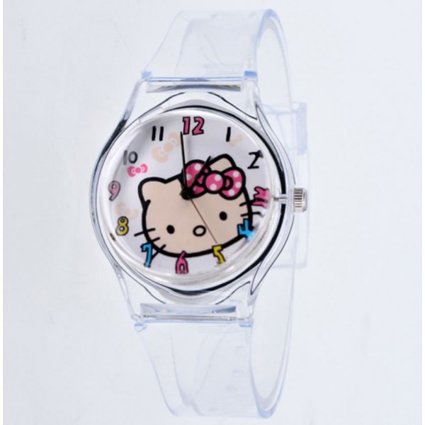 Жіночий годинник, прозорі "Hello Kitty", С7594