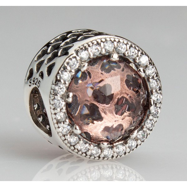 Шарм "Бежевые сияющие сердца" , С858