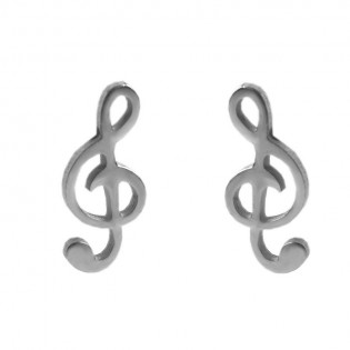 Жіночі сережки гвоздики "Скрипковий ключ"