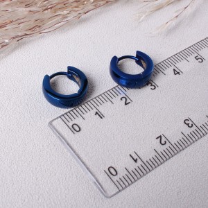 Чоловічі сережки-кільця  , сині, С7900