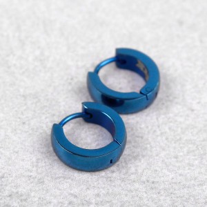 Чоловічі сережки-кільця  , сині, С7900