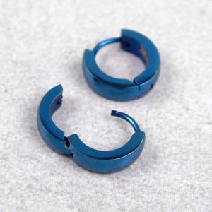 Мужские серьги-кольца  , синие, С7900